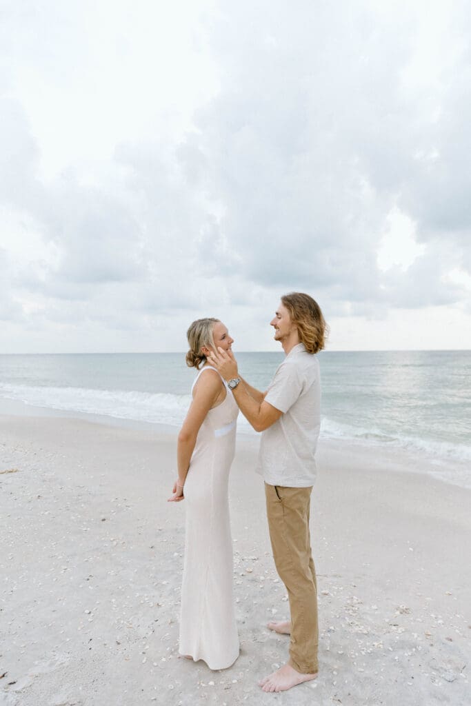 True-to-color engagement photos by Naples wedding photographer Nikki B Photo