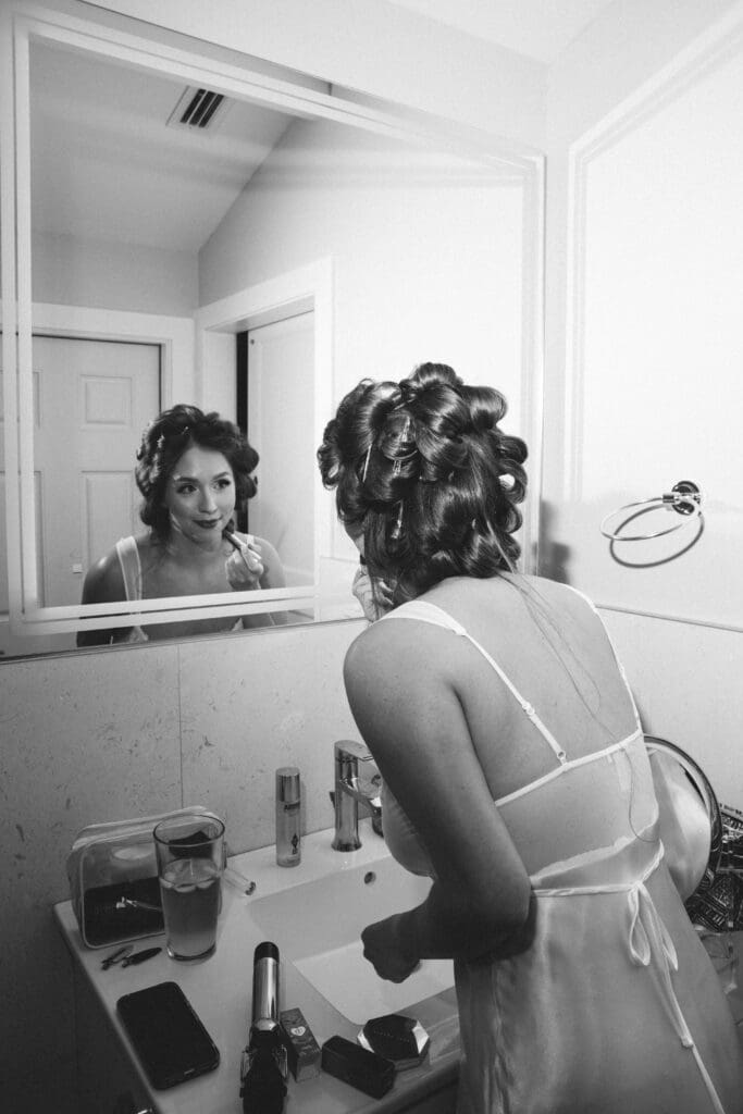 Editorial bridal getting ready photos at Naples Florida private residence wedding