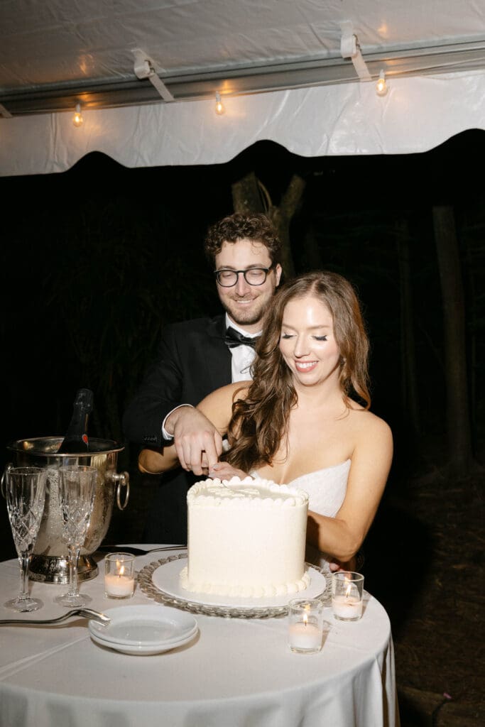 Outdoor tropical wedding reception at private residence in Naples Florida
