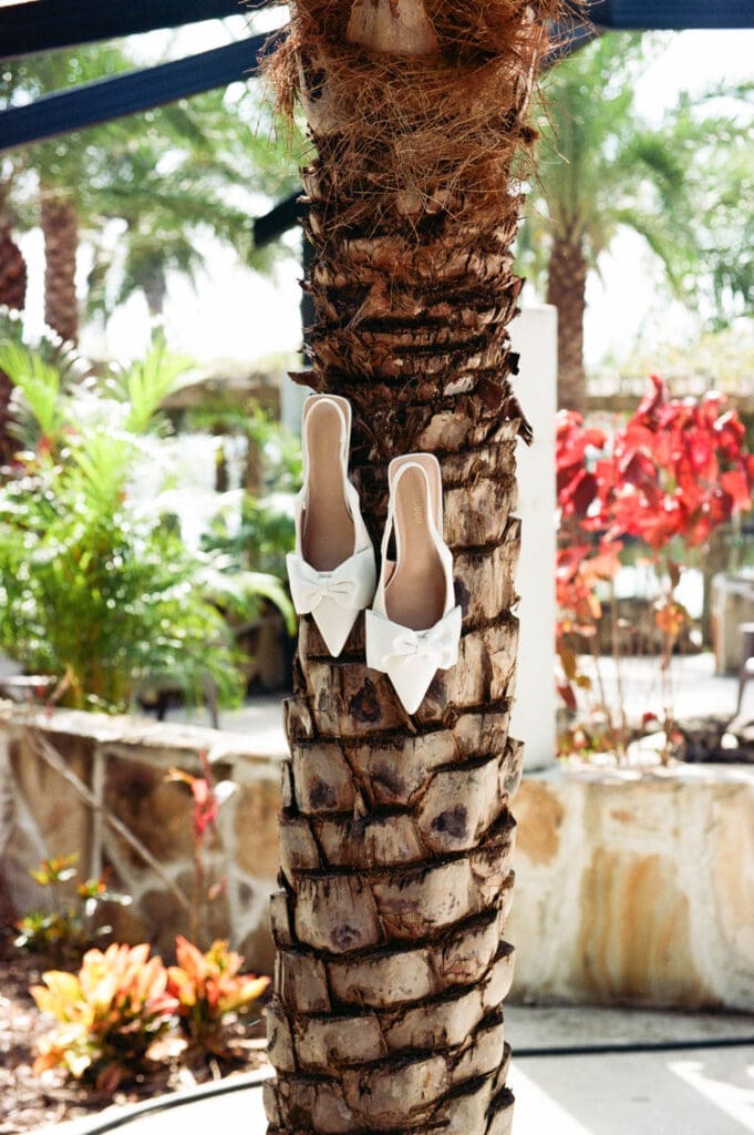 Bridal bouquet and wedding details from backyard wedding in Venice Florida